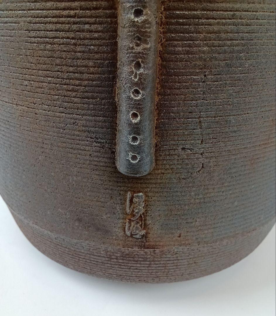 釜師 人間国宝 佐藤浄清】筒釜 糸目地紋 茶道具 美術品 工芸品