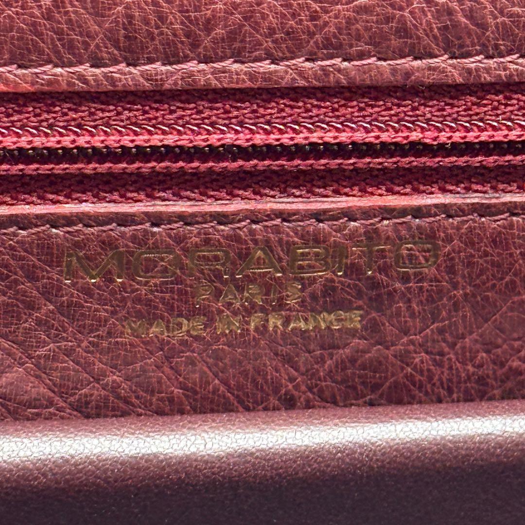 MORABITO モラビト スカラ28 オーストリッチ 赤色 レッド 付属品完備