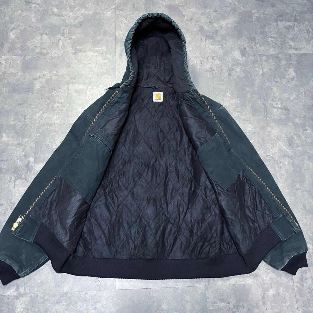 Carhartt アクティブジャケット キルティング ダック地 深緑 2XL