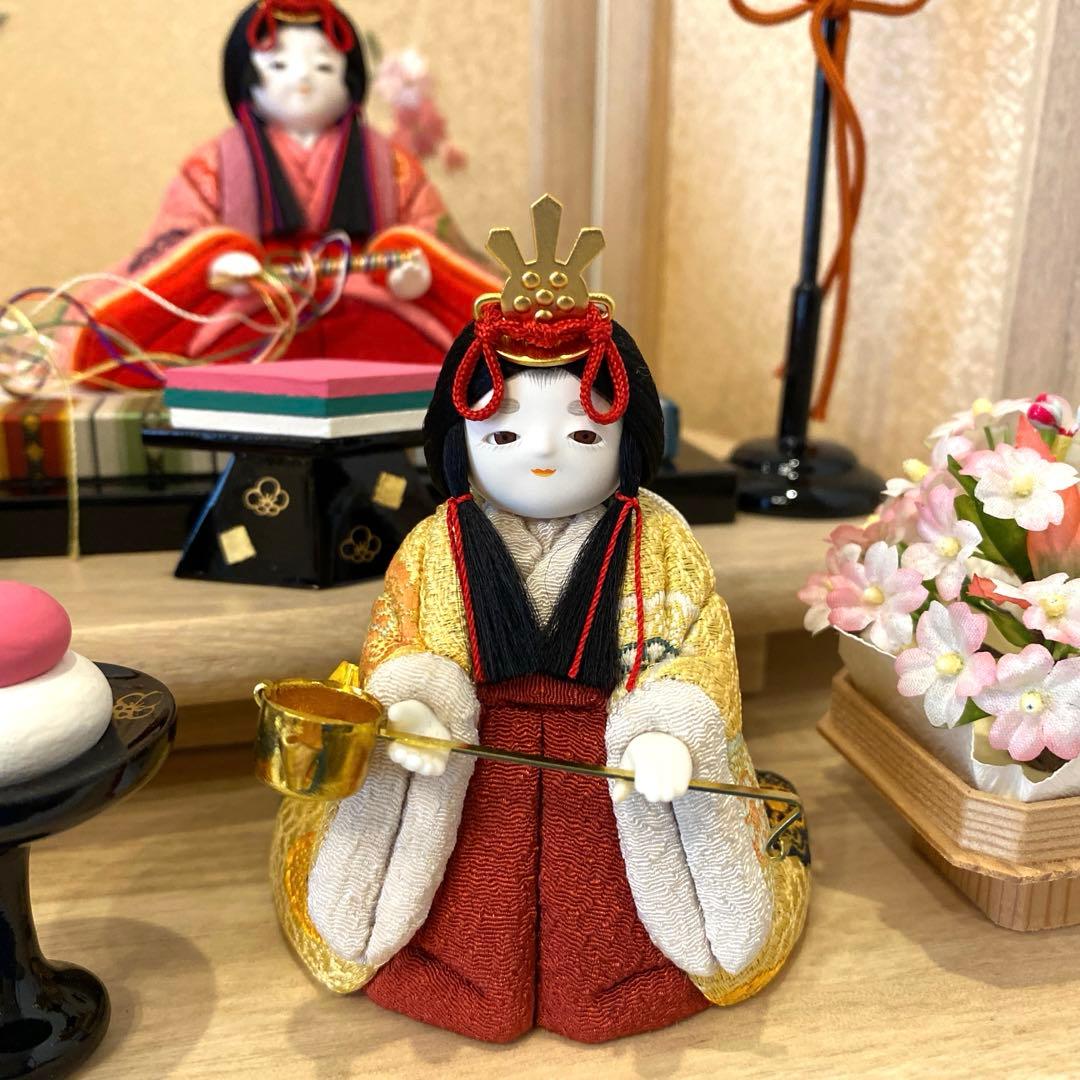 雛人形 5人飾り 2段 コンパクト ひな飾り