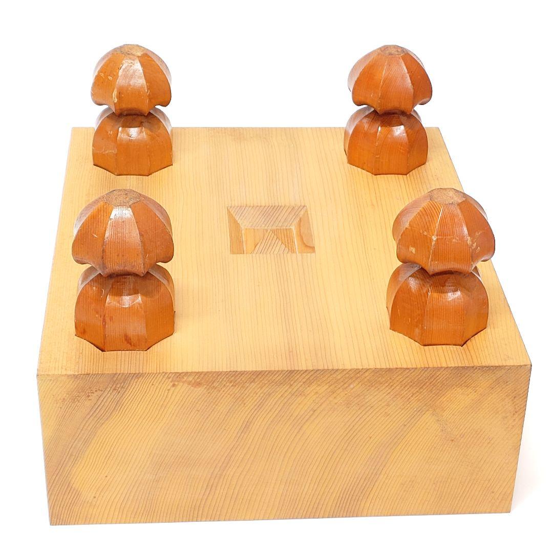 囲碁盤 へそ付き 脚付き碁盤 厚さ約17.1cm 本榧? 新榧?