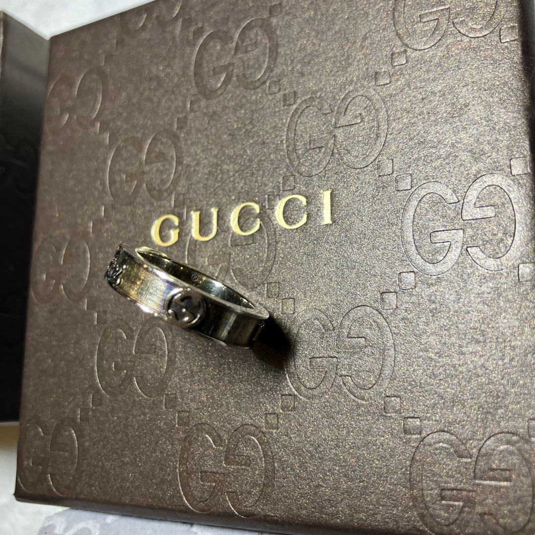 GUCCI インターロッキング G リング Ag925 12号　ロゴ