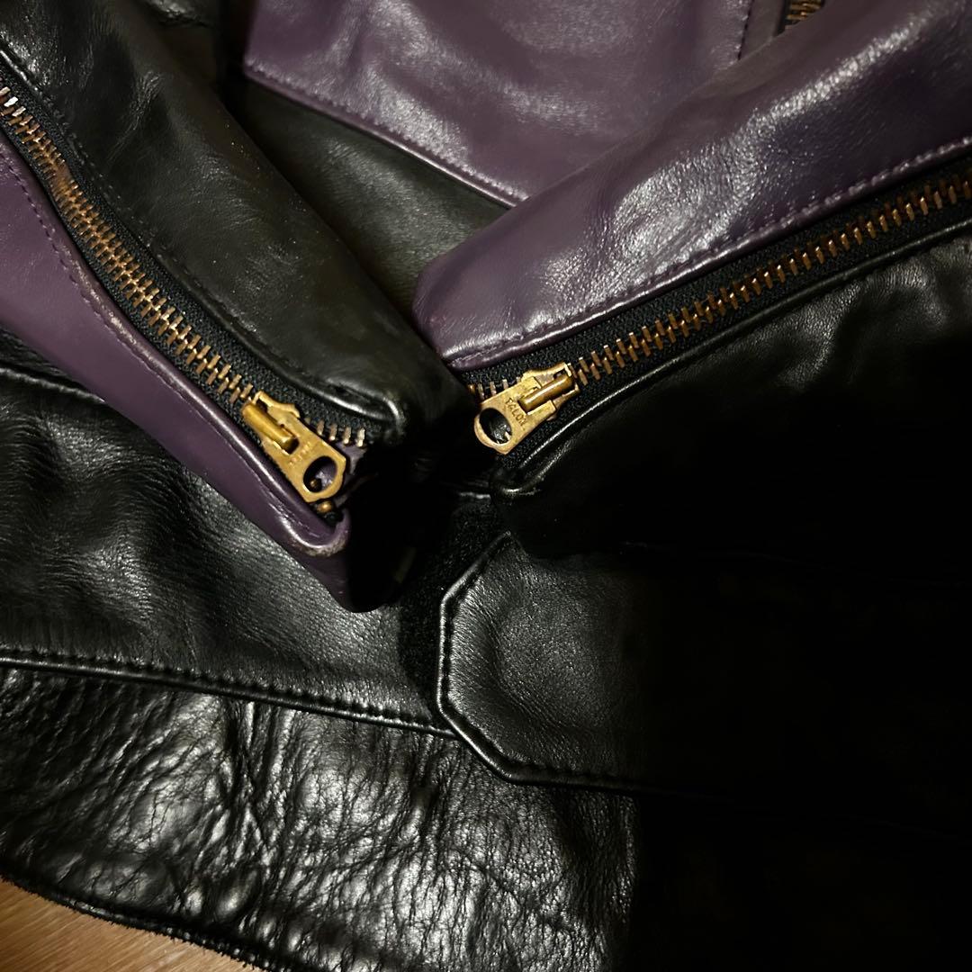 レア USA製 VANSON シングル ライダース ジャケット 38 TALON｜