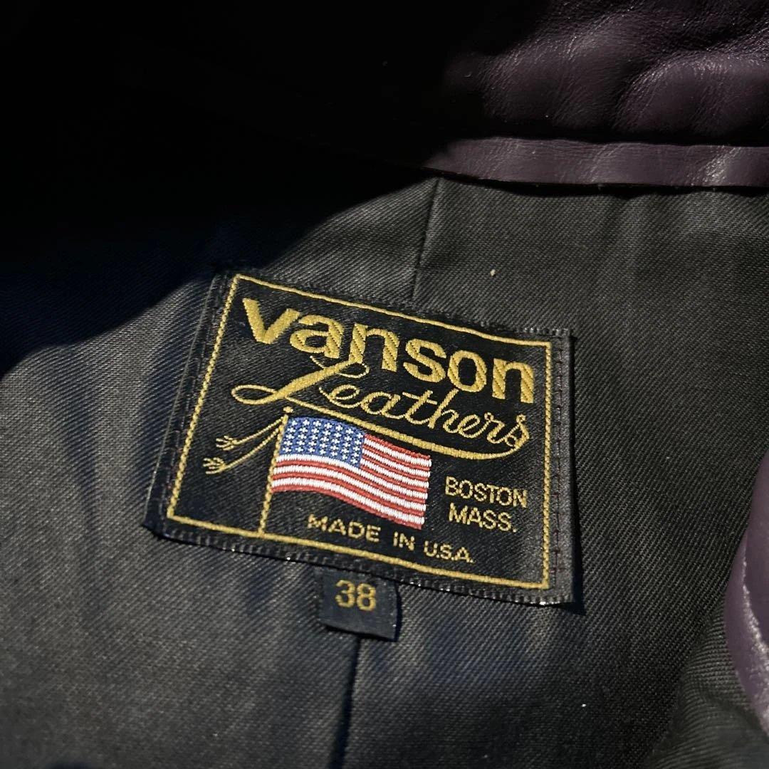 レア USA製 VANSON シングル ライダース ジャケット 38 TALON｜
