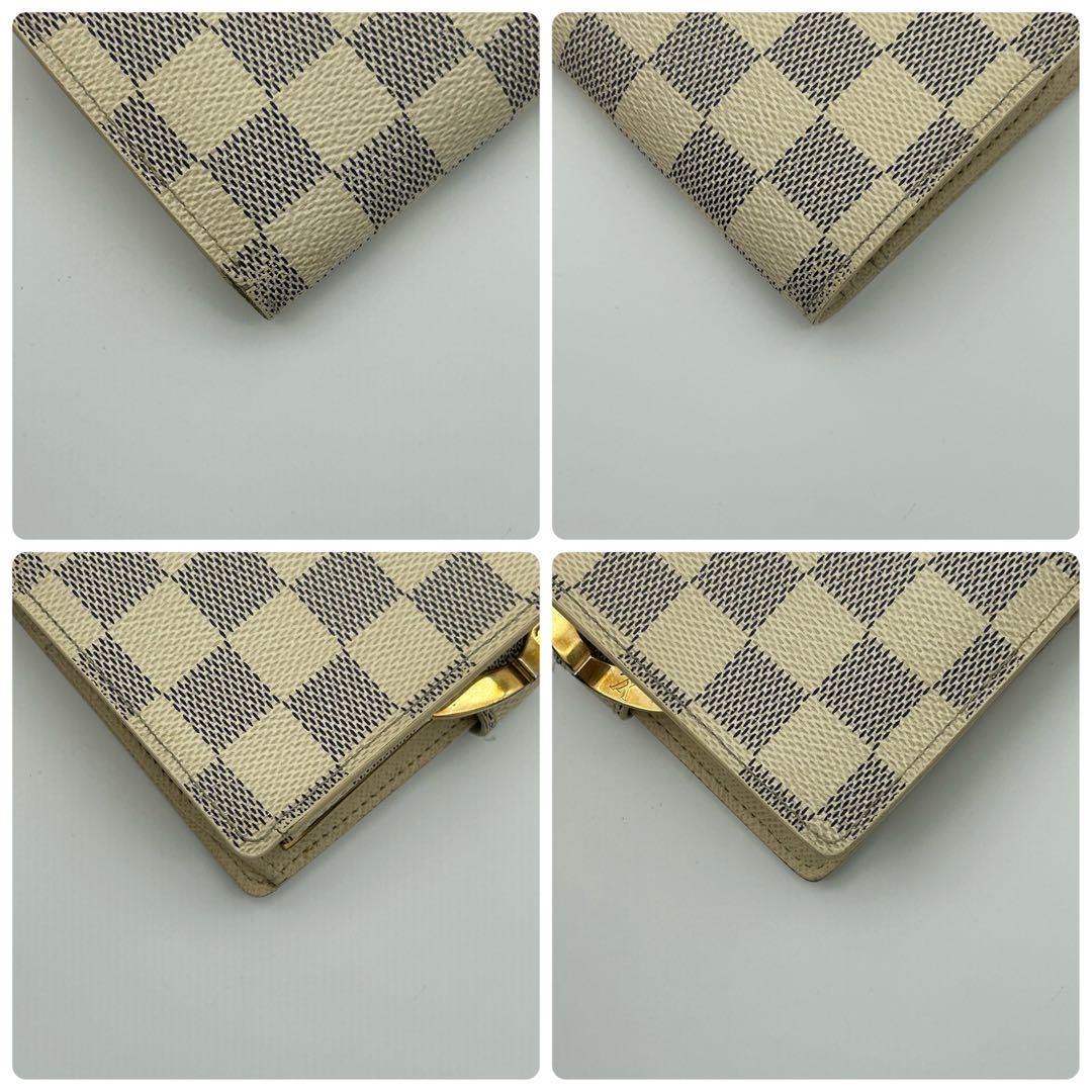 ルイ ヴィトン ポルトフォイユ ヴィエノワ ダミエ アズール がま口 二つ折財布