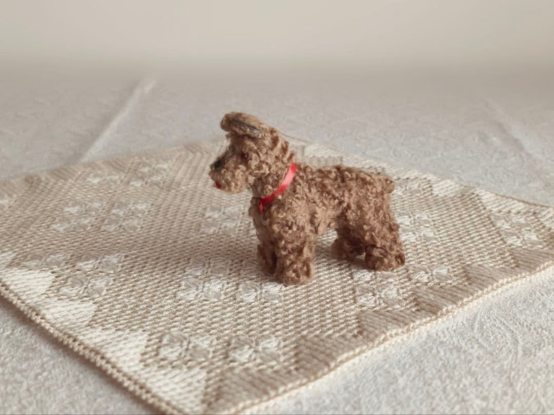 vintage dog ❀ クルクル巻き毛がキュートな ワンちゃん いぬ いさん