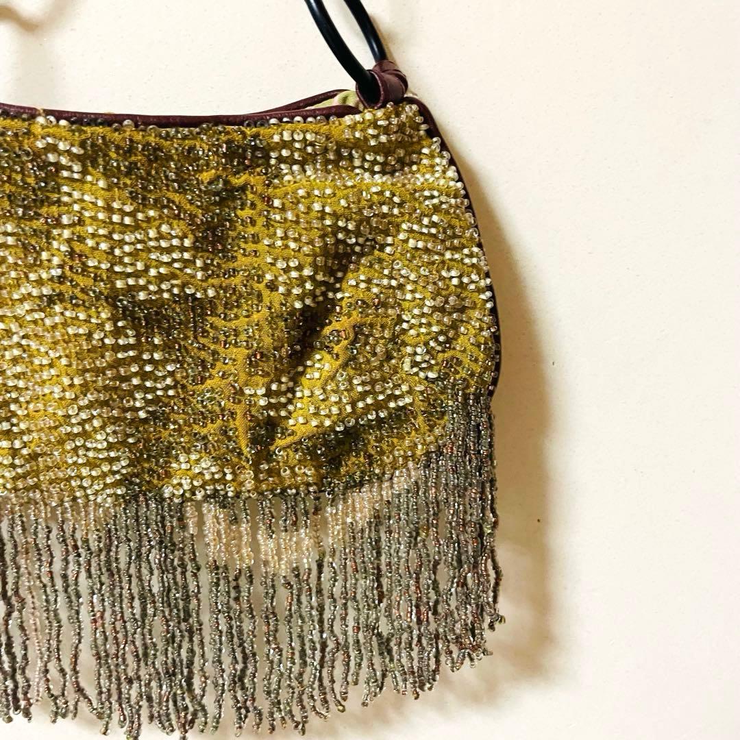 極美品✨ ジャマンピュエッシュ パーティー ハンド バッグ ミニ ビーズ