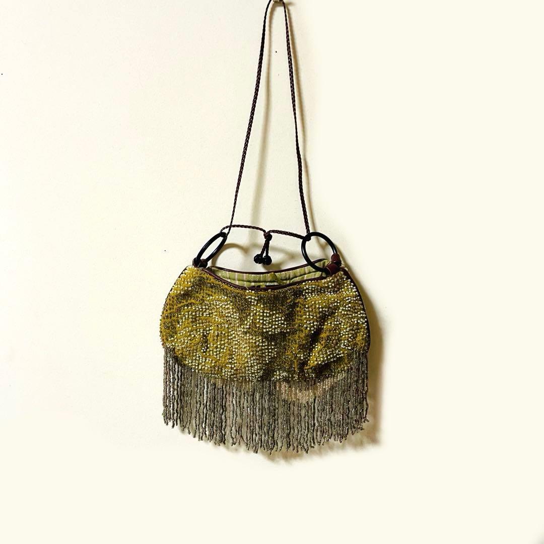 極美品✨ ジャマンピュエッシュ パーティー ハンド バッグ ミニ ビーズ