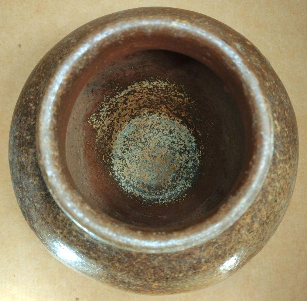 越前花入裏千家十六代 坐忘斎 書付箱 古越前(推定江戸期) 蹲 壷 六古窯