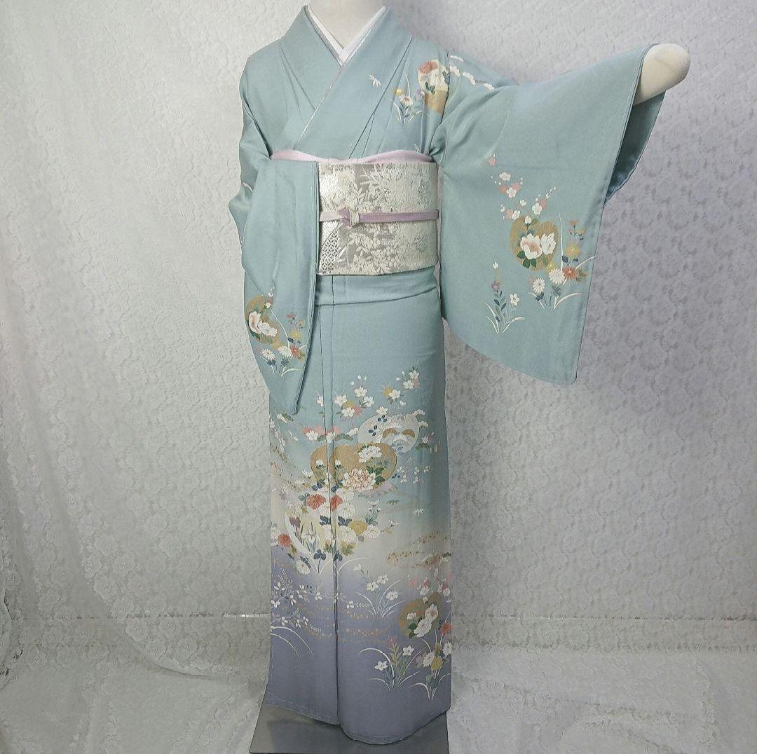☆正絹 訪問着 4点 フルセット 入学式 卒業式 結婚式 お宮参り 七五三