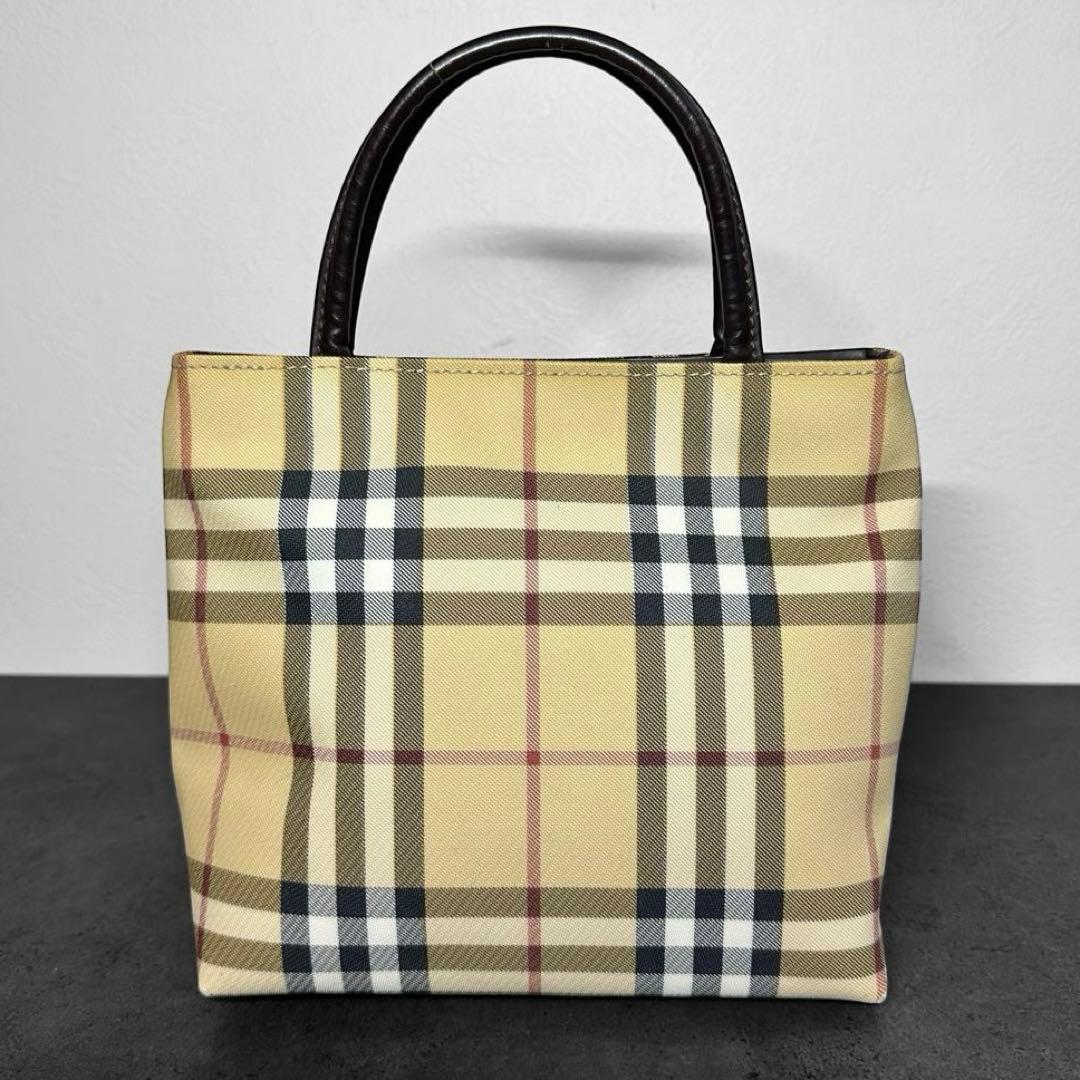 BURBERRY LONDON ノバチェック　ハンドバッグ ロゴプレート