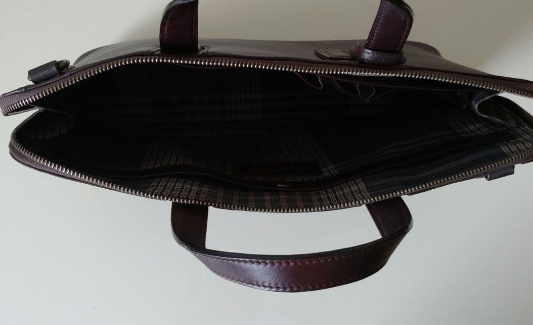 MOTHERHOUSEダークブラウン レザー ビジネスバッグ