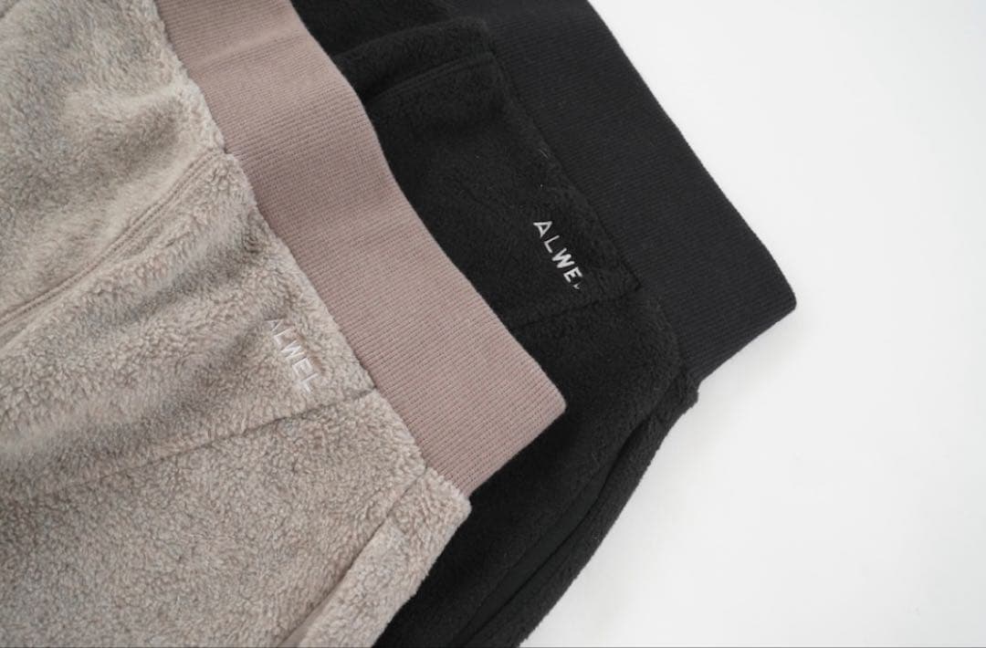 ALWEL　フリースペグパンツ ブラック