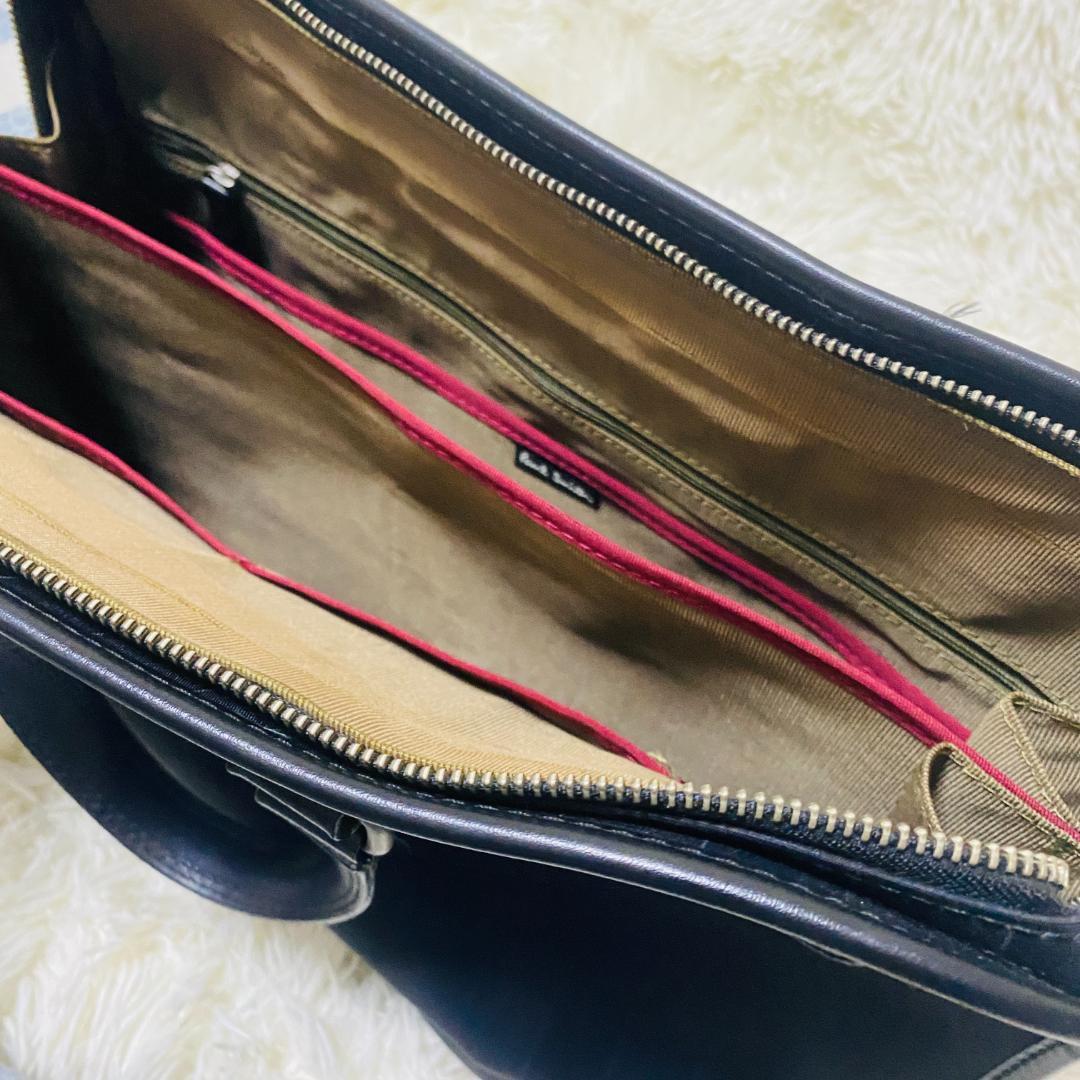 ポールスミス ストライプ ビジネスバッグ ブリーフケース　ブラック　A4可