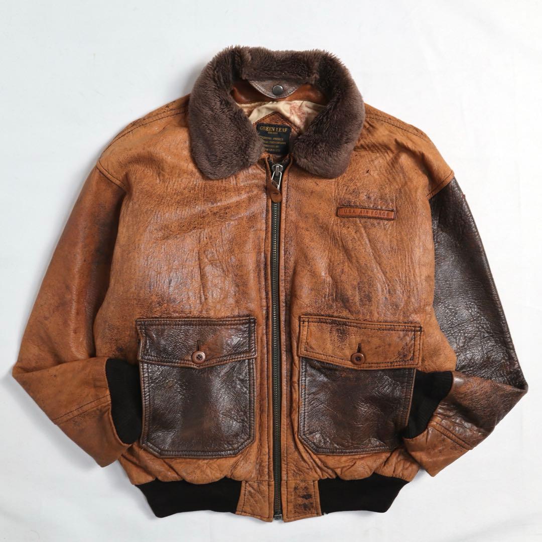 Vintage 80s 90s A2 G1 レザーフライトジャケット ブラック