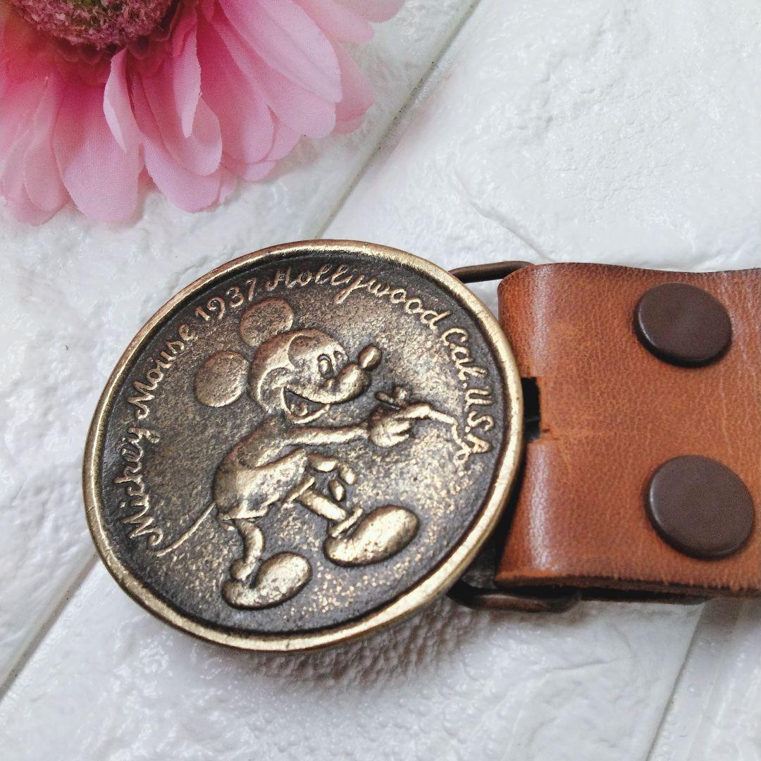 希少 ティファニー ミッキーマウス 1937 ビンテージ レザーベルト