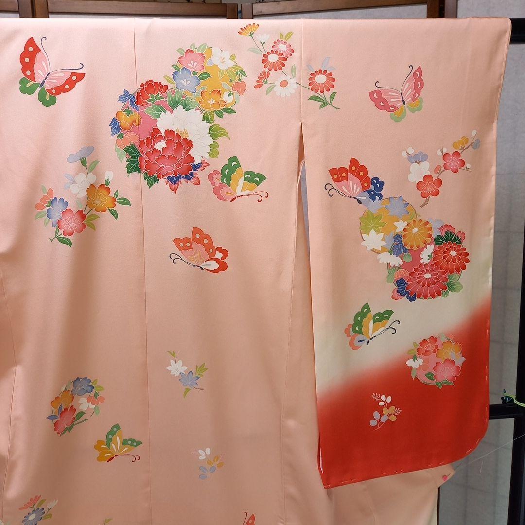 七五三　七才女物　正絹着物，長襦袢仕立て上がり　新品未使用品