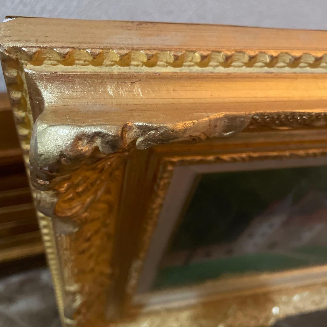 古城 肉筆 油彩 絵画 勝呂隆光 風景画 美術品 インテリア 真作 3号