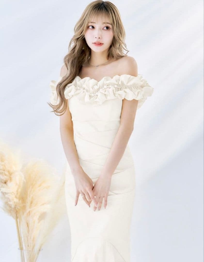 [美品]sugar/オフショル/ロングドレス