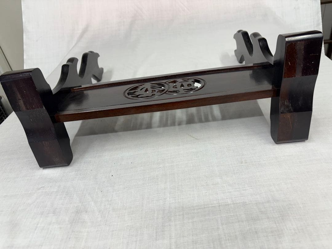 刀掛け 三本掛け 刀掛 透かし彫り 武具 骨董