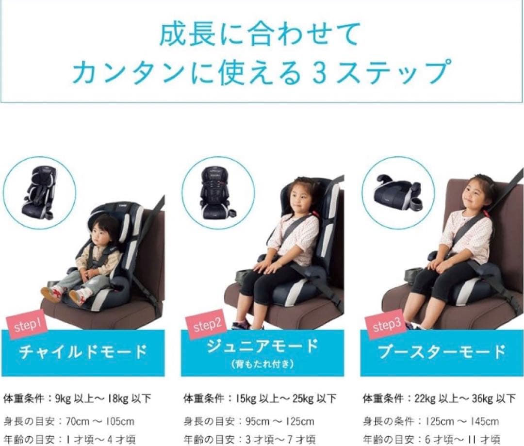 Combi ブラック チャイルドシート ジョイトリップ エアスルー