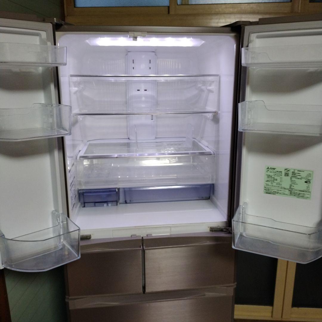 盛岡6ドア冷蔵庫2016年製MR-JX48LZ-N1 自動氷製氷引取