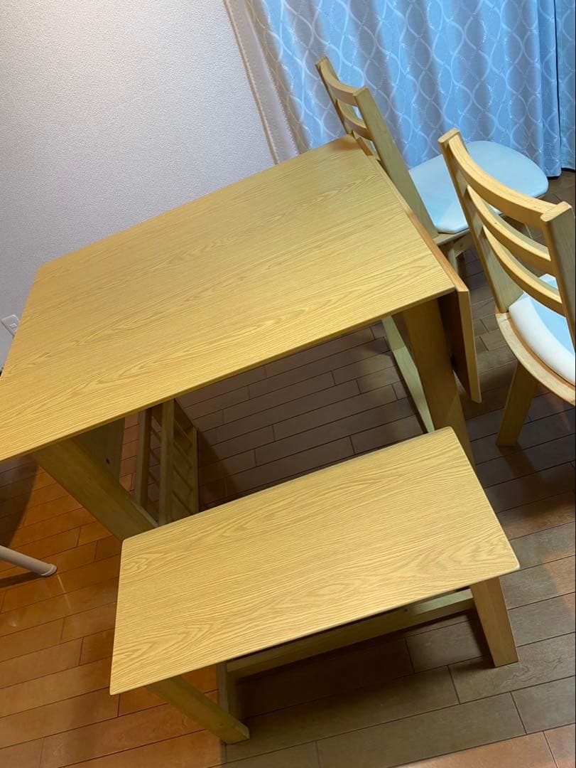 【直接取引価格】ダイニングテーブルセット（ナチュラル）