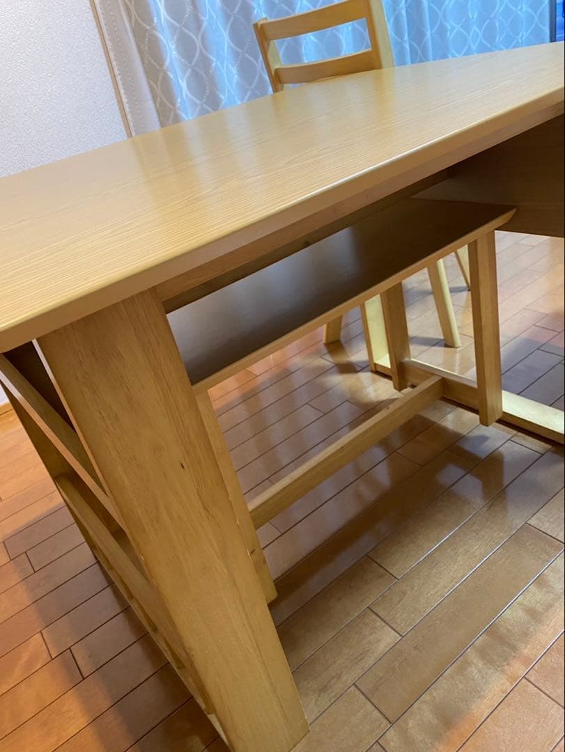 【直接取引価格】ダイニングテーブルセット（ナチュラル）