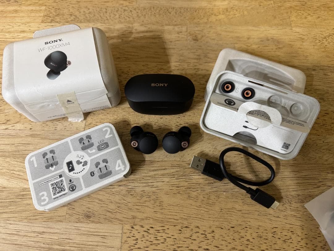 バッテリー純正新品交換済 SONY WF-1000XM4 ブラック