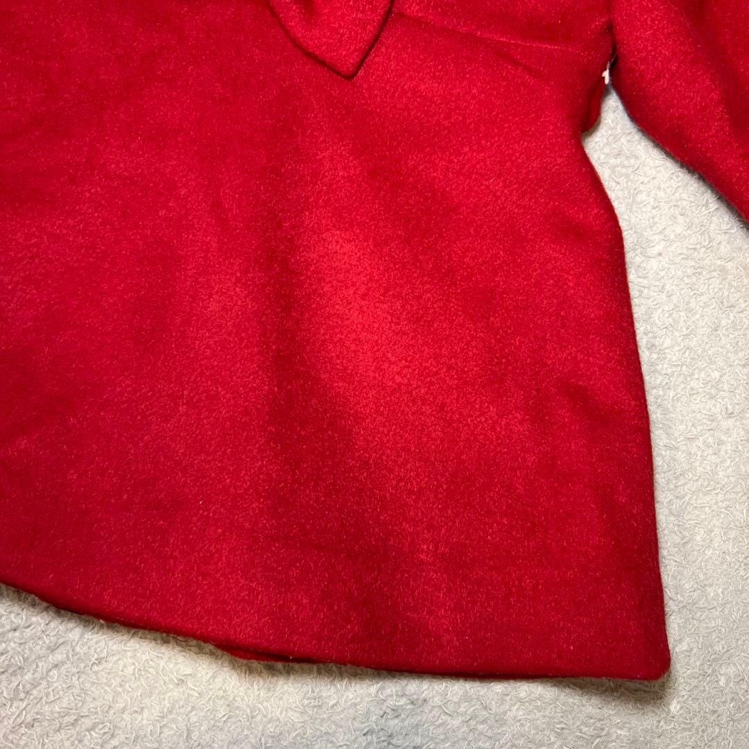 シャーリーテンプル　ラッピングリボンウールコート　赤　80cm-90cm 超美品