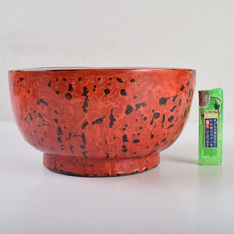 漆器　会津塗　乾漆鉢　丸鉢　時代箱付　V　R9272