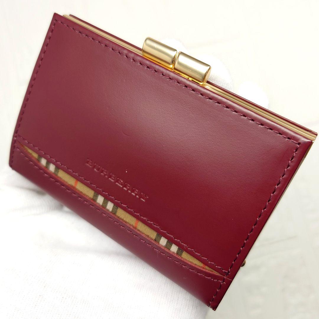 バーバリー　未使用に近い　極美品　レザー＆ノバチェック　ケース　レディース