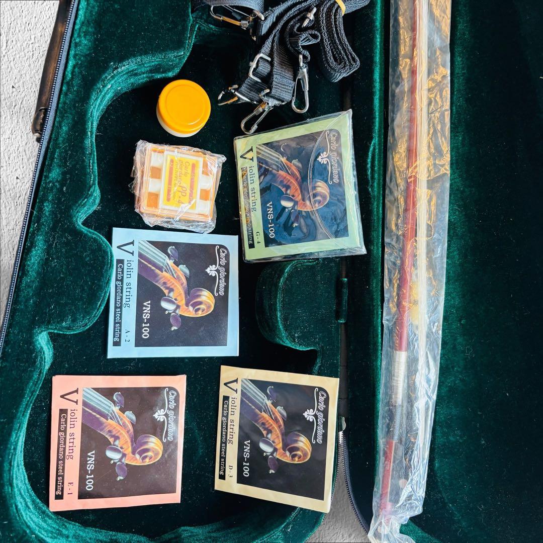 【美品】カルロジョルダーノ4/4 バイオリン本体 4弦 弓、ケース付き