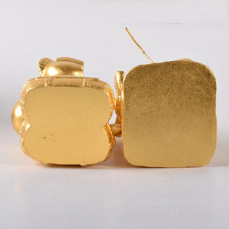 彫刻家 富永直樹作 銅鍍金 大黒天 恵比須像 七福神 2点 共箱 V