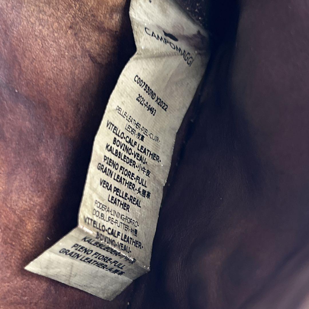 CAMPO MAGGI カンポマッジ 折り財布 スタッズ レザー ダメージ加工