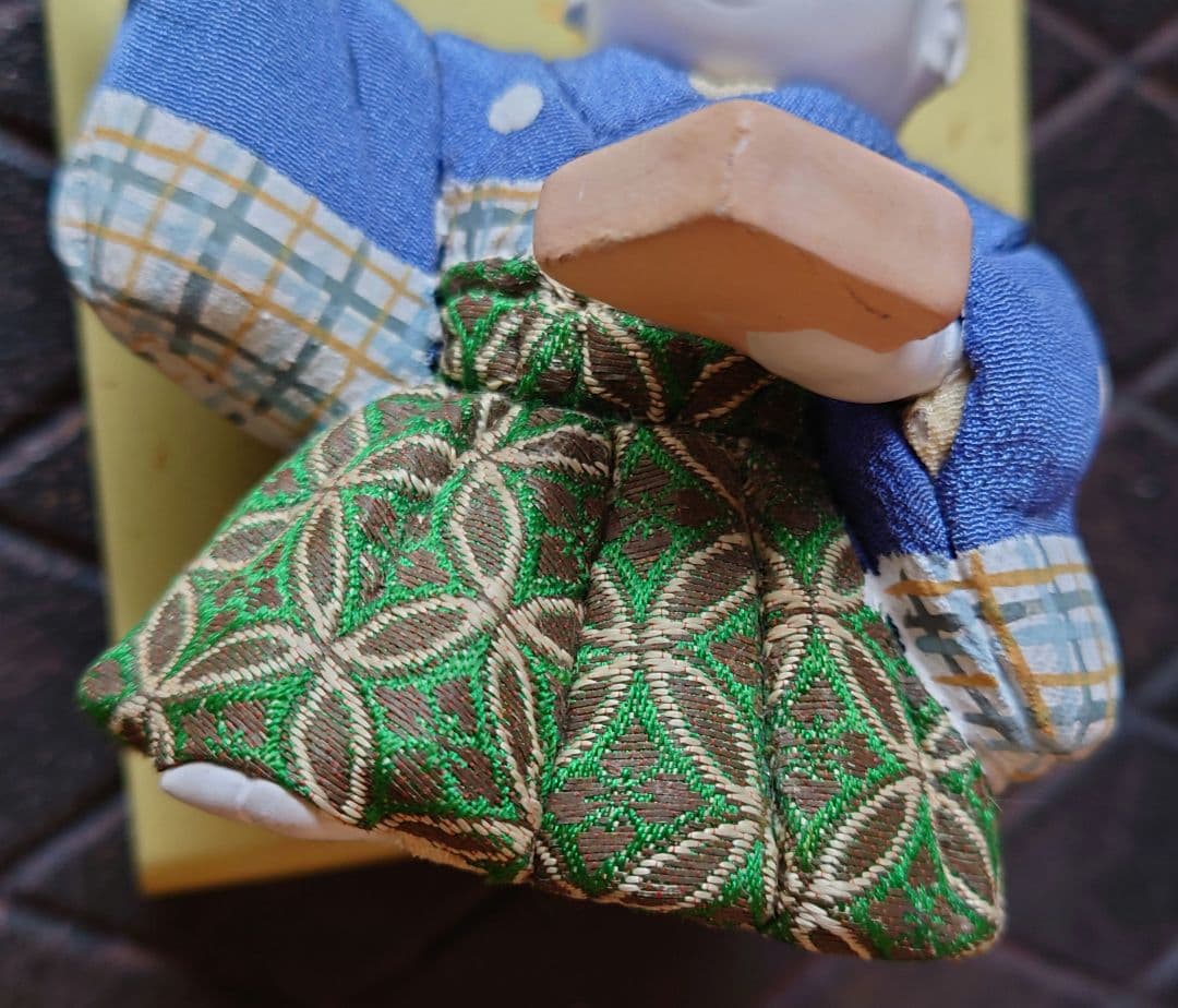 木目込人形 節分 寿凰作 共箱入 銘朱印 昭和初期 市松人形 御所人形