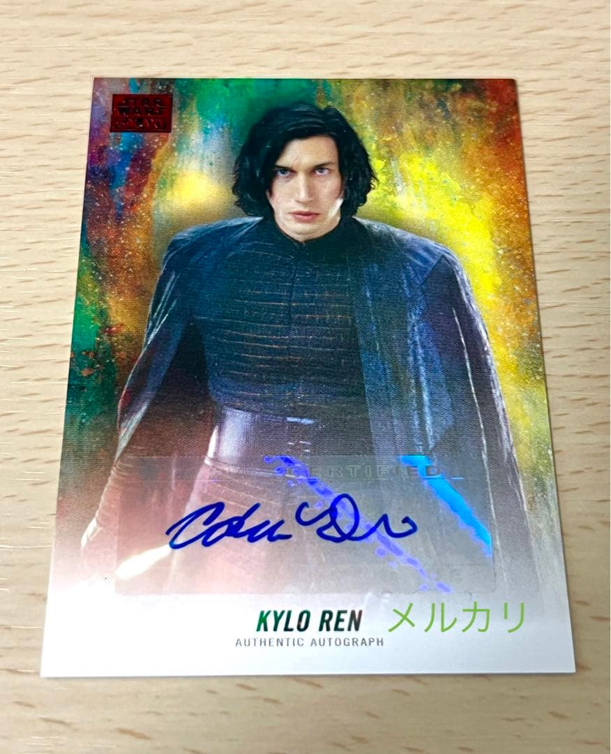 スターウォーズ トレカ カイロレン アダムドライバー 直筆サイン入り