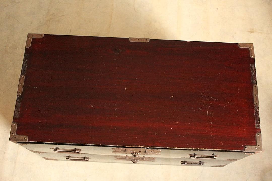 綺麗な時代庄内箪笥 抽斗2段