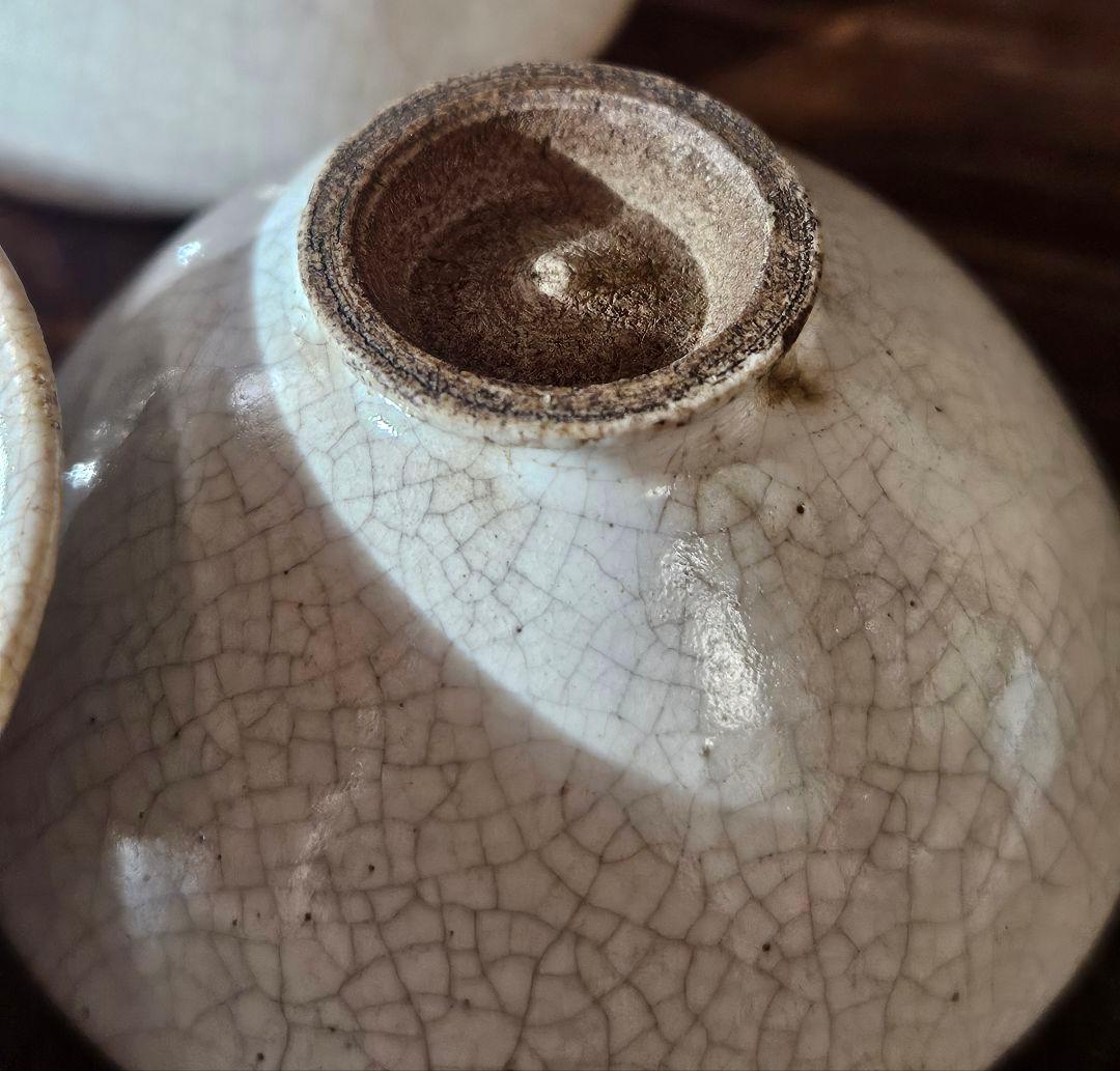 江戸時代末期　古萩　萩焼　煎茶茶碗　煎茶道具　ぐい呑　酒杯　酒器　5客　無傷！