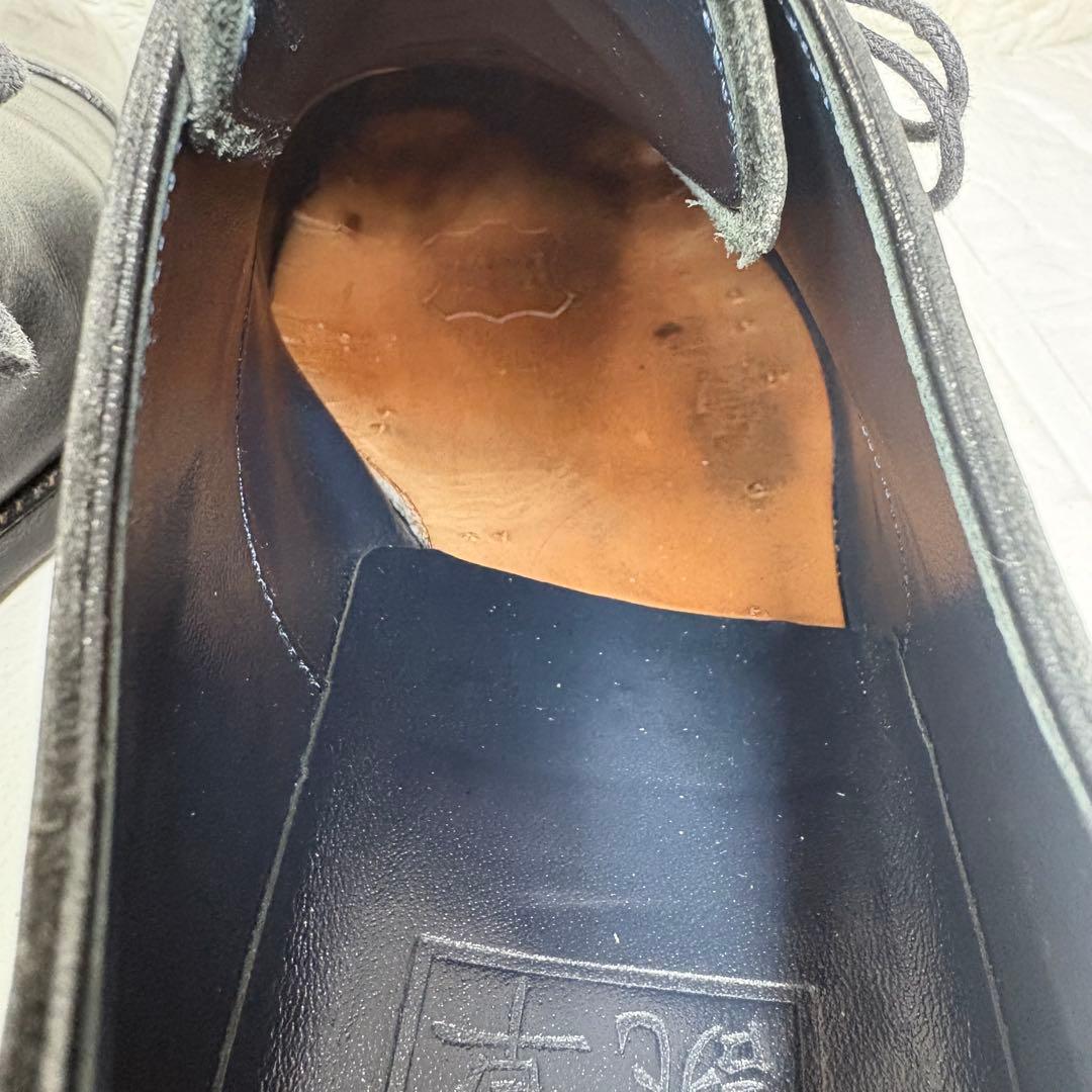 セール‼️【美品】 浅草靴誂 ストレートチップ 内羽根 シューツリー付 25cm