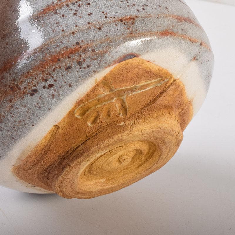 茶道具 人間国宝 荒川豊蔵作 志野茶碗 共箱 M R8052