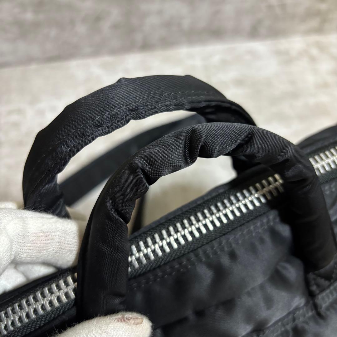 H208 美品✨ポーター　タンカー　ビジネスバッグ　2way ブラック　大容量