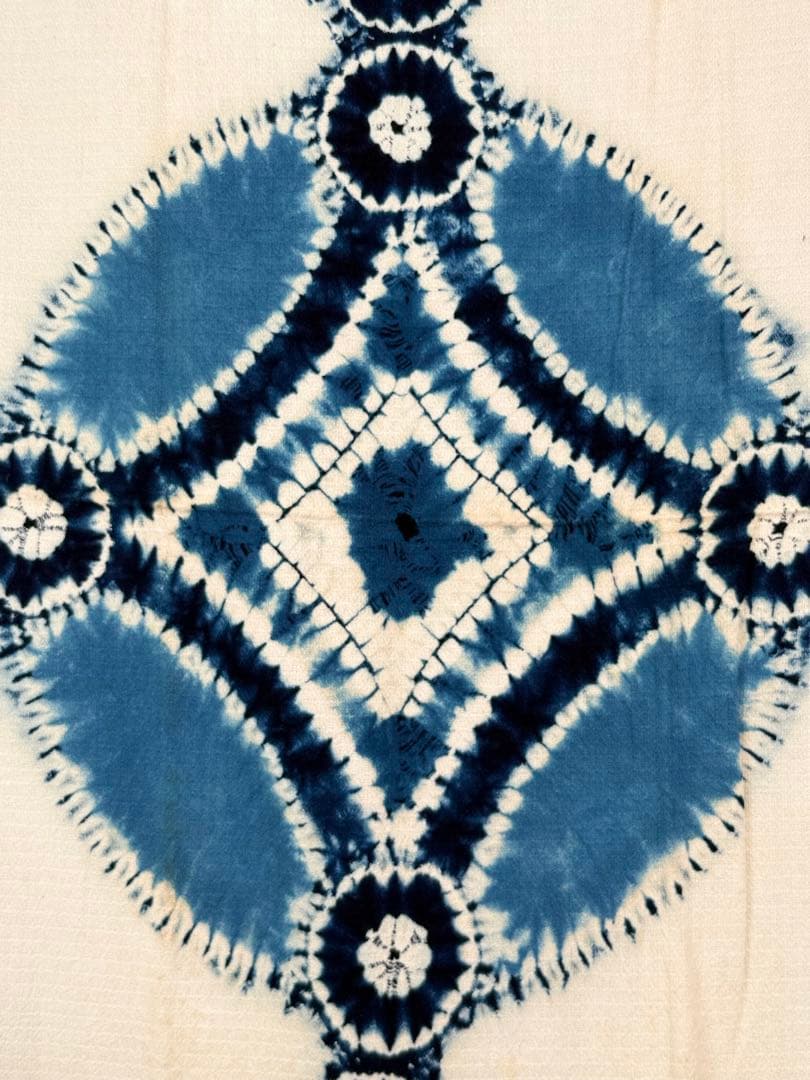 N9「有松鳴海絞り」藍染作家 片野かほり 天然藍染 個展出品作品