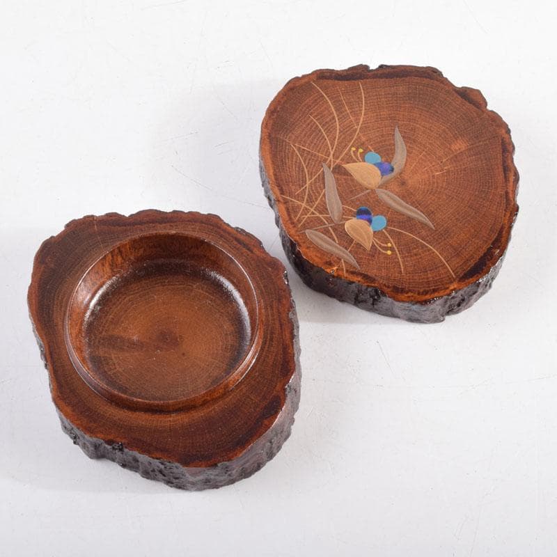 茶道具　正博作　露草蒔絵　蔦香合　共布共箱　V　8968