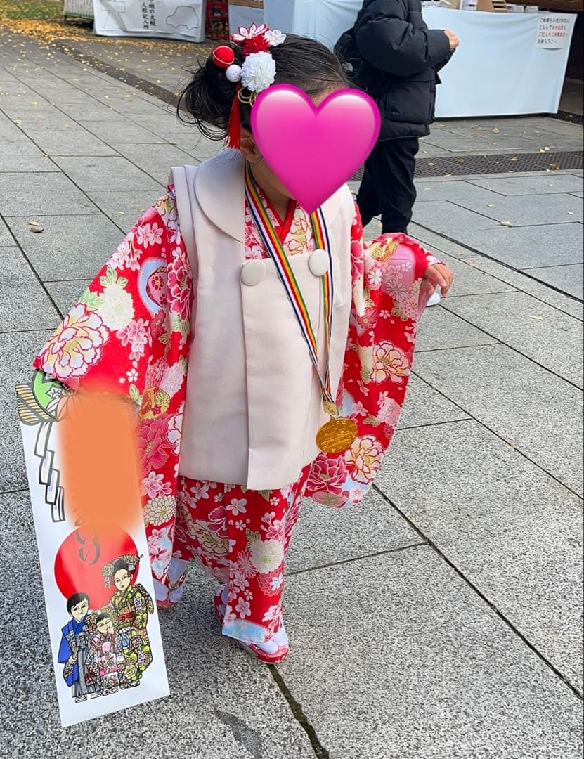 豪華9点フルセット　七五三 着物 3歳 753 被布セット