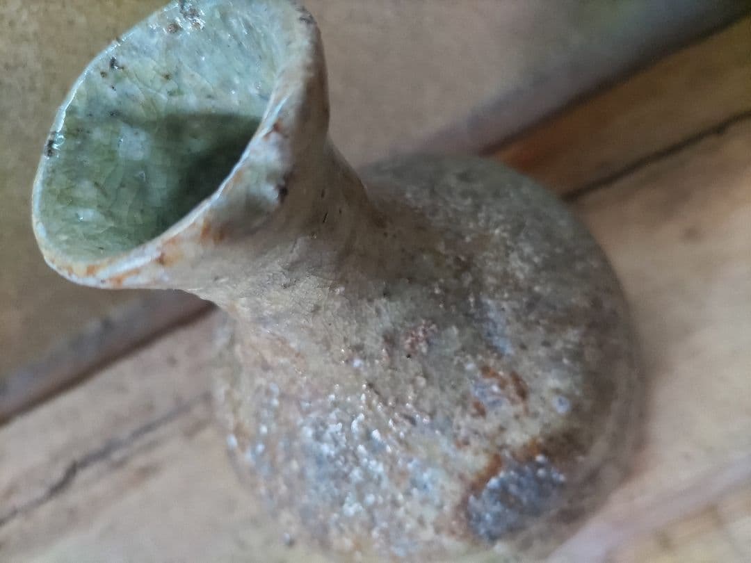 古信楽　徳利　一輪挿し