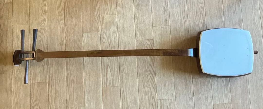 長唄・小唄三味線 銀細 綾杉洞 桑棹 かんべり修理済み 革両面