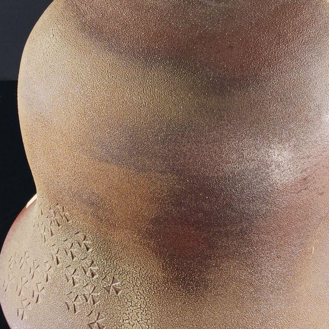 Y2295-5 備前焼 大壷 花瓶 花生 陶印有 高さ41㎝