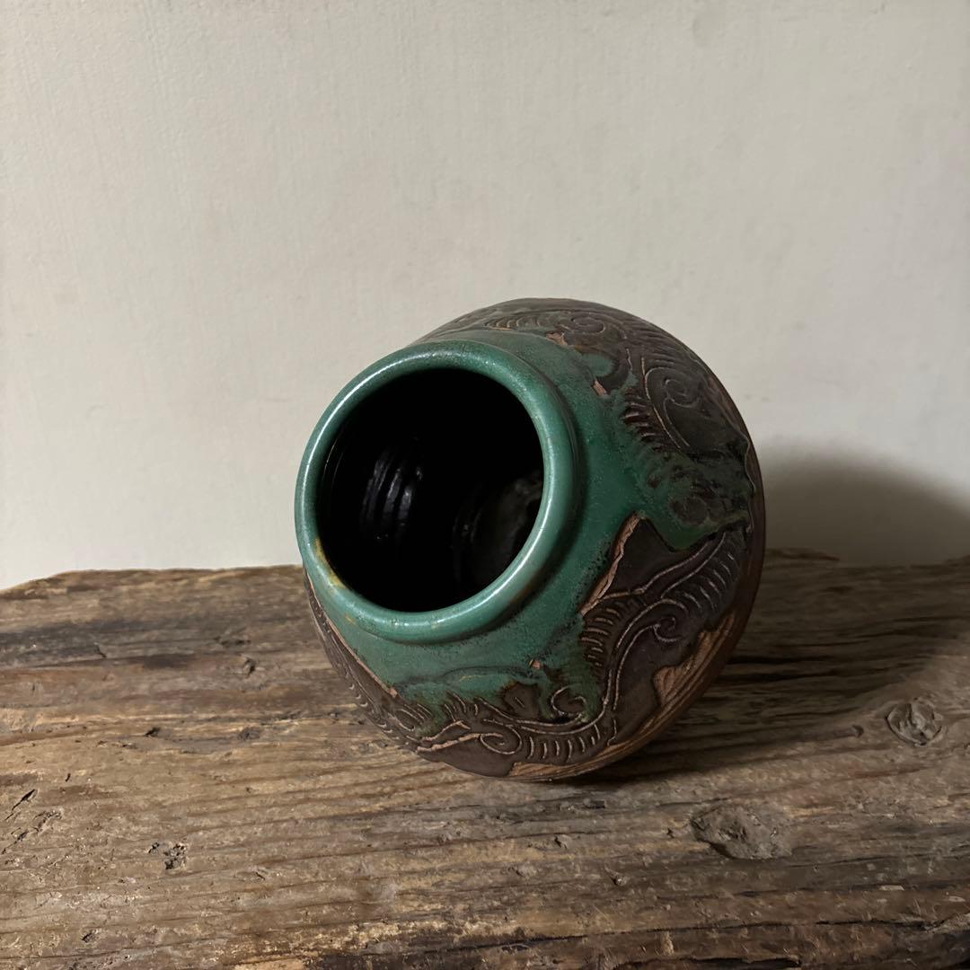 琉球古典焼 壺 古民芸.やちむん.壺屋焼.古道具.骨董品.アンティーク 検