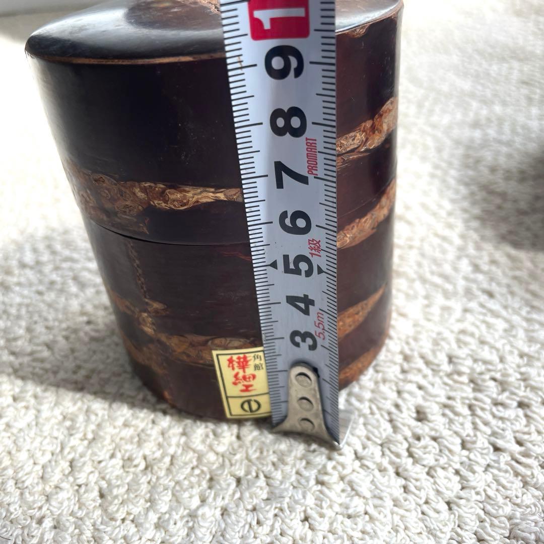 未使用樺細工 桜皮細工 茶道具12点セット十六角茶櫃